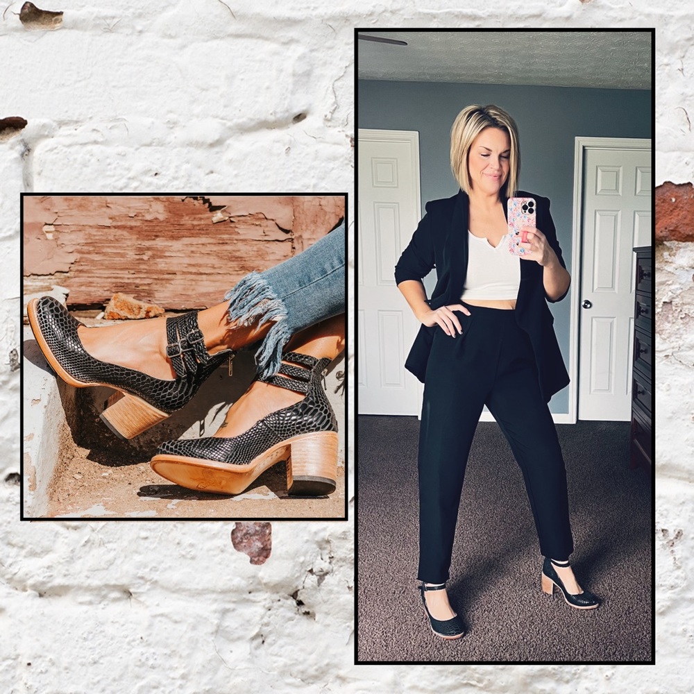 Womens Freebird Shoes - The Randi (Black Snake)